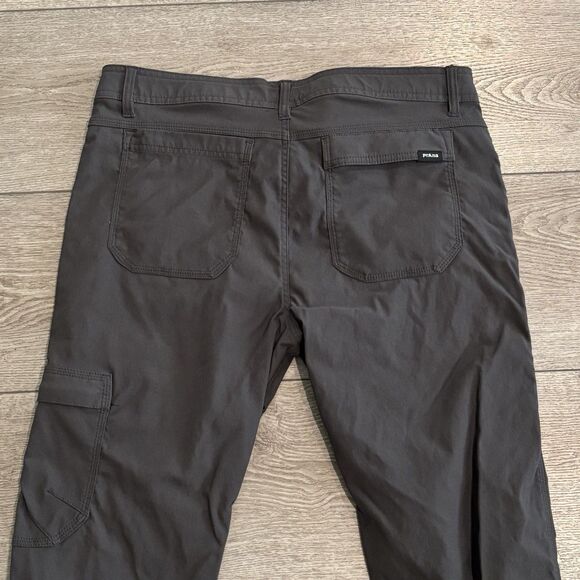 Prana Zion Pants Men 34x30 Gray Belted Hiking Outdoor Utility Slim Fit - Picture 8 of 8